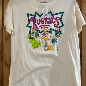Nickelodeon Rugrats Juniors T-Shirt - Cream with Colorful Print